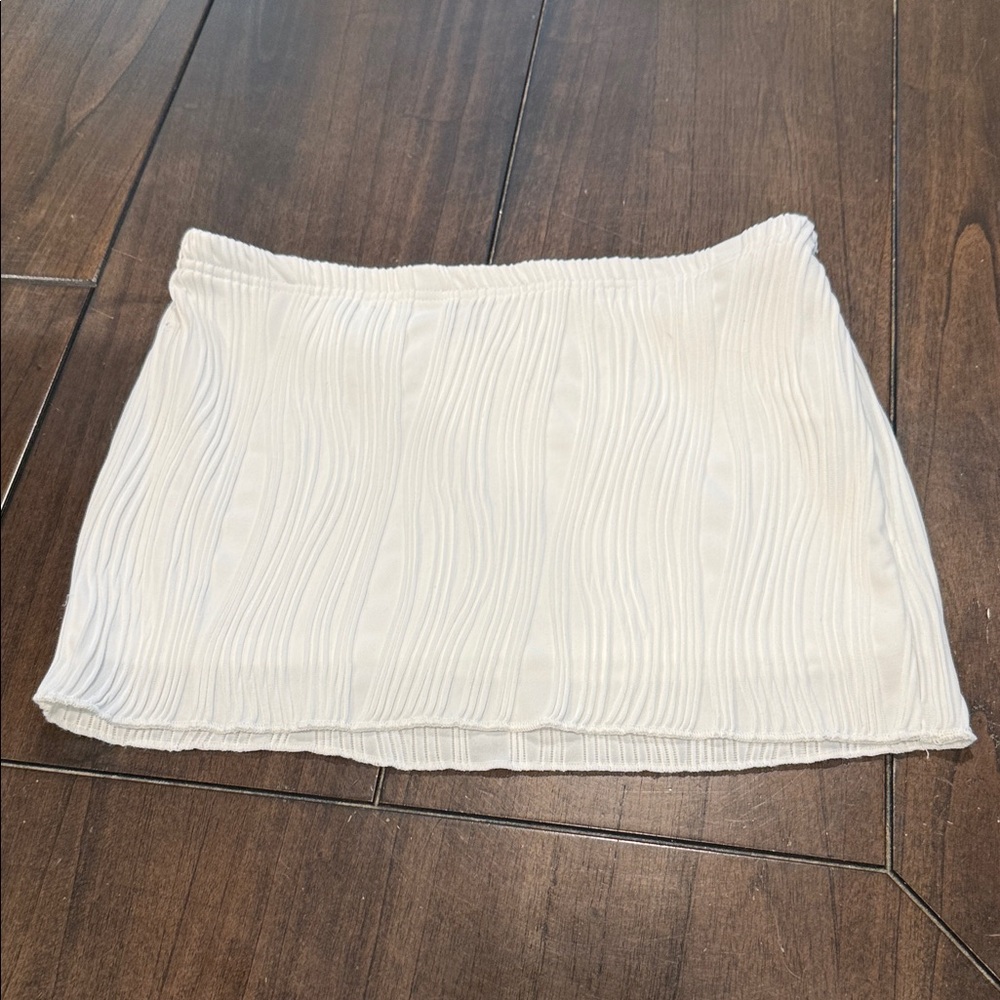 SHEIN White Textured Mini Skirt